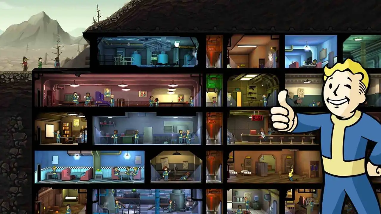 Fallout Shelter ücretsiz sığınak yönetimi simülasyonu