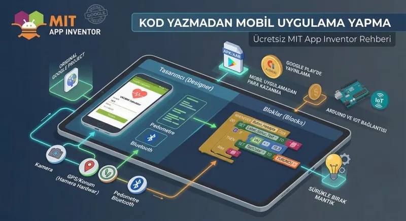 Kod Yazmadan Mobil Uygulama Yapın: MIT App Inventor Rehberi