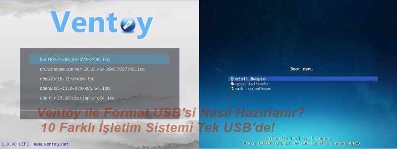Ventoy ile Format USB'si Nasıl Hazırlanır? 10 Farklı İşletim Sistemi Tek USB'de!