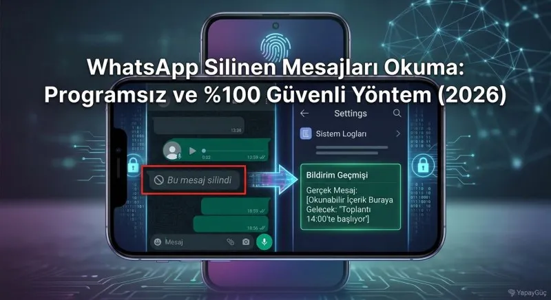 WhatsApp Silinen Mesajları Okuma: Programsız ve %100 Güvenli Yöntem