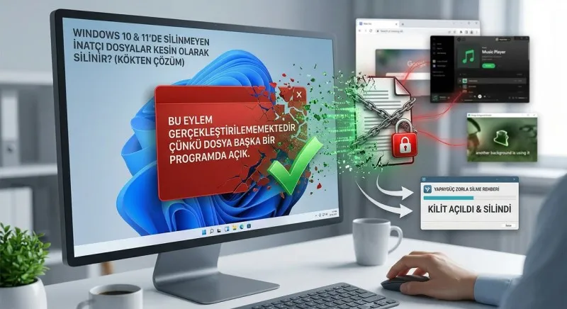 Windows'ta Silinemeyen İnatçı Dosyalar Kesin Olarak Nasıl Silinir?