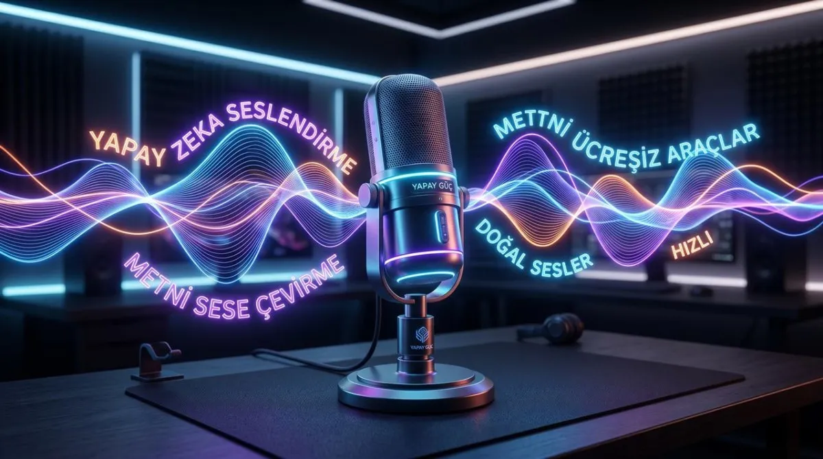 YouTube ve TikTok İçin Ücretsiz Yapay Zeka Seslendirme: En İyi Yapay Zeka Seslendirme (Yazıyı Sese Çevirme) Araçları