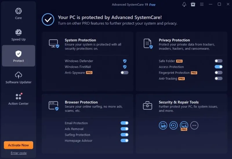Advanced SystemCare Ekran Görüntüsü 2