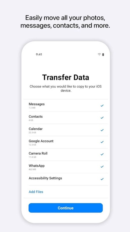 iOS'e Taşı Ekran Görüntüsü