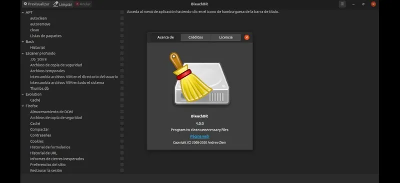 BleachBit Ekran Görüntüsü 1