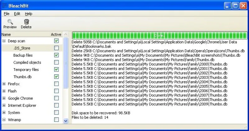 BleachBit Ekran Görüntüsü 2