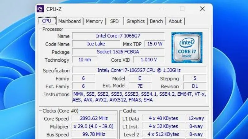 CPU-Z Ekran Görüntüsü 4