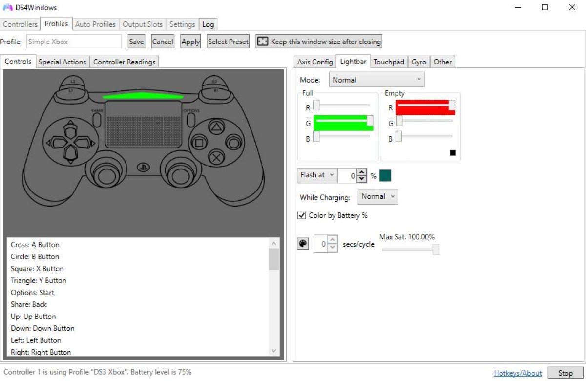 DS4Windows Arayüz İnceleme Görseli - 3