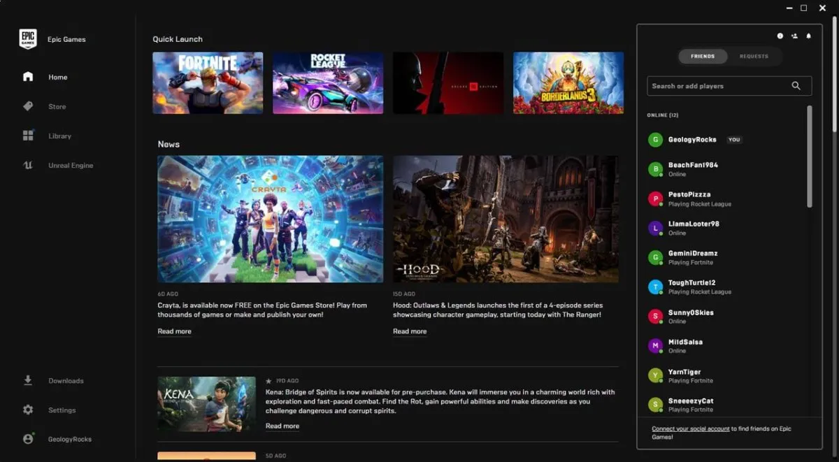 Epic Games Launcher Ekran Görüntüsü - 2