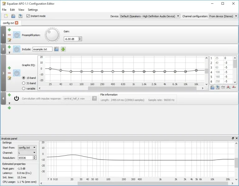 Equalizer APO Ekran Görüntüsü 1