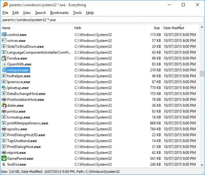 Everything (Voidtools) Ekran Görüntüsü 1