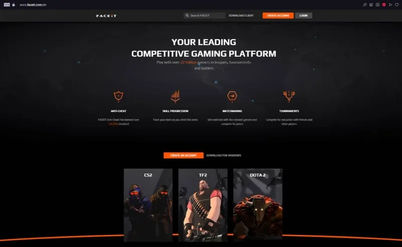 FACEIT Ekran Görüntüsü 1