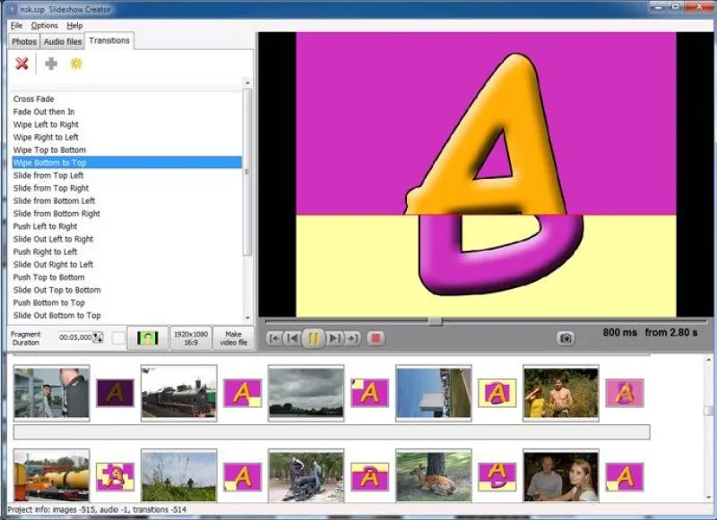 Fotoğrafları Video Yapma Programı Ekran Görüntüsü 2