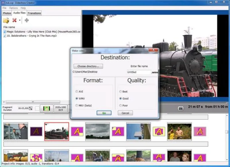Fotoğrafları Video Yapma Programı Ekran Görüntüsü 3