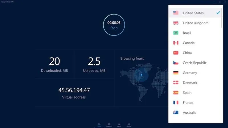 Hotspot Shield Ekran Görüntüsü 1