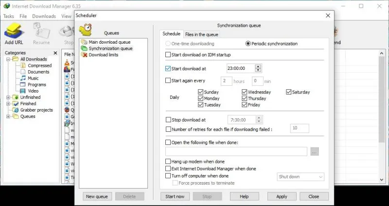 Internet Download Manager (IDM) Ekran Görüntüsü 3