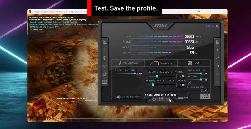 MSI Afterburner Ekran Görüntüsü 2