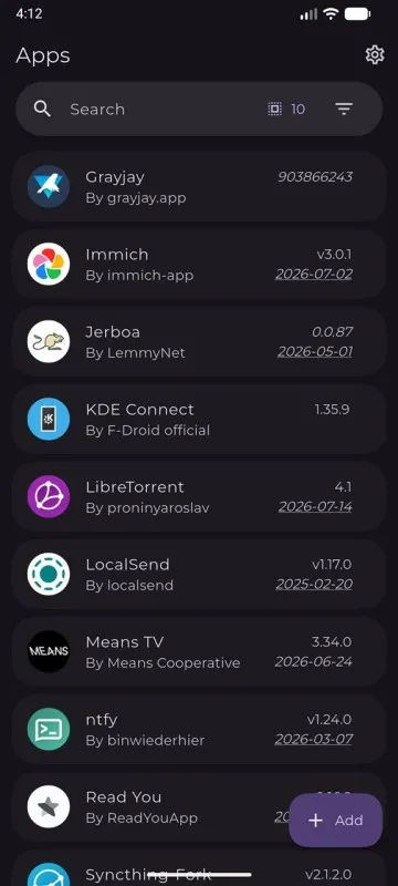 Obtainium APK Ekran Görüntüsü - 1