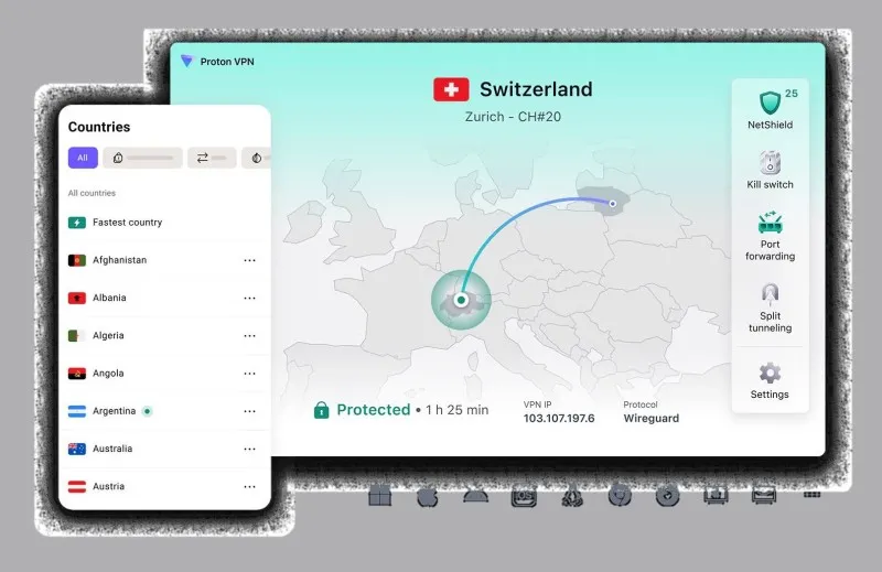 ProtonVPN Ekran Görüntüsü 1