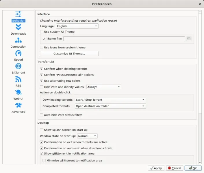 qBittorrent Ekran Görüntüsü 3