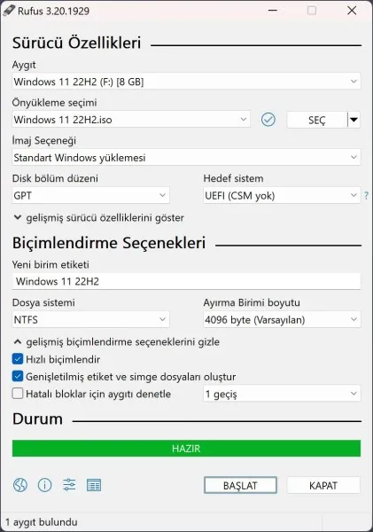 Rufus Ekran Görüntüsü 1