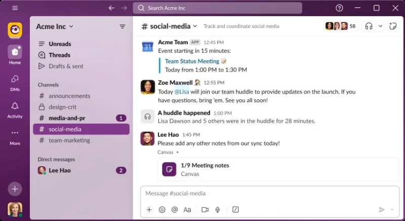Slack Ekran Görüntüsü 3