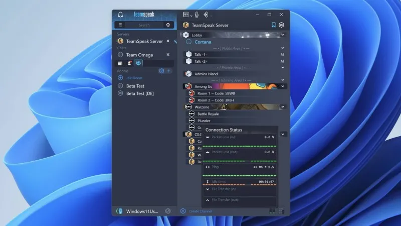 TeamSpeak Ekran Görüntüsü 2