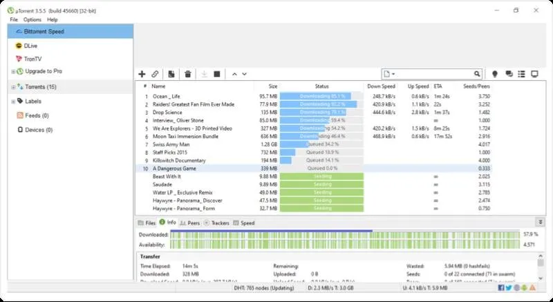 uTorrent Ekran Görüntüsü 1