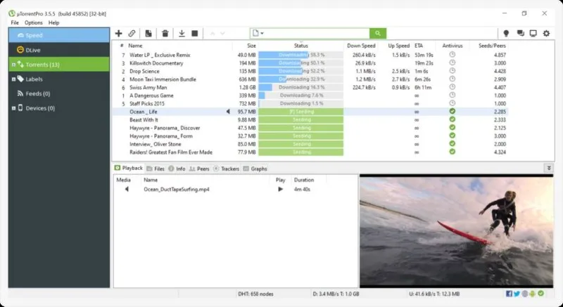 uTorrent Ekran Görüntüsü 2