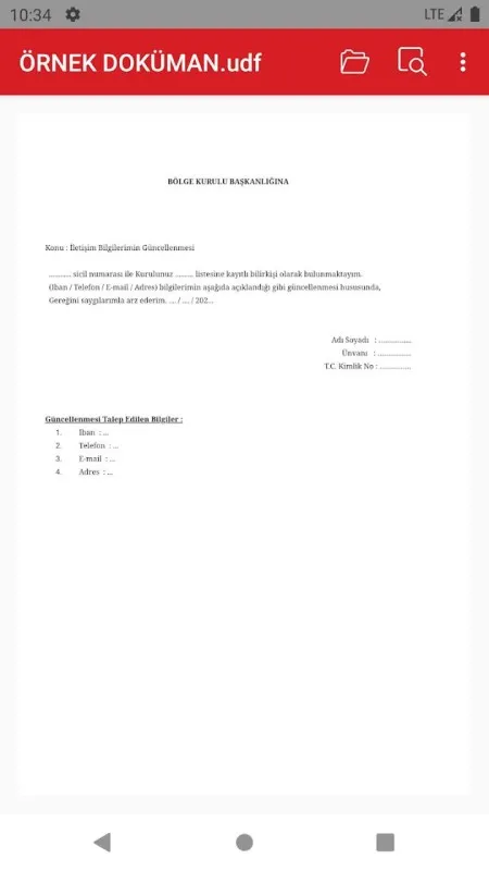 UYAP Doküman Editörü Ekran Görüntüsü - 1