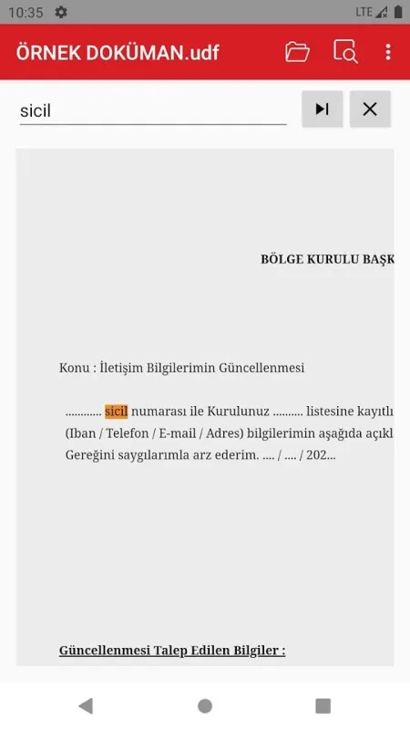 UYAP Doküman Editörü Ekran Görüntüsü - 3