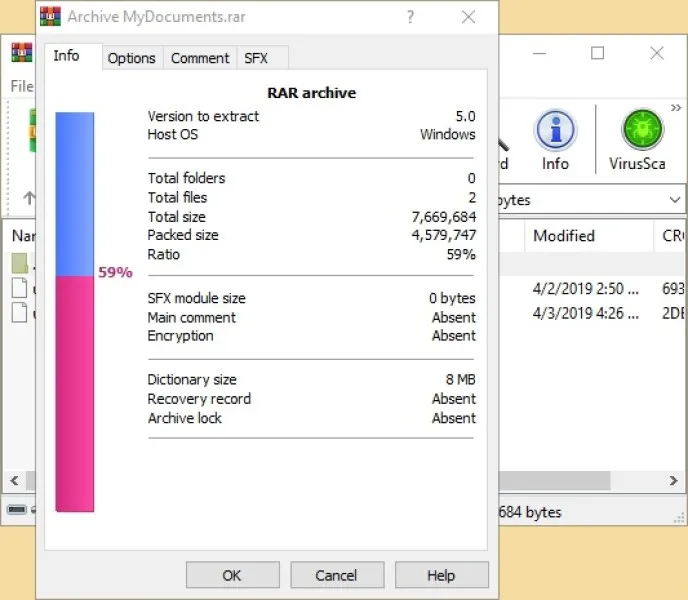 WinRAR Ekran Görüntüsü 1